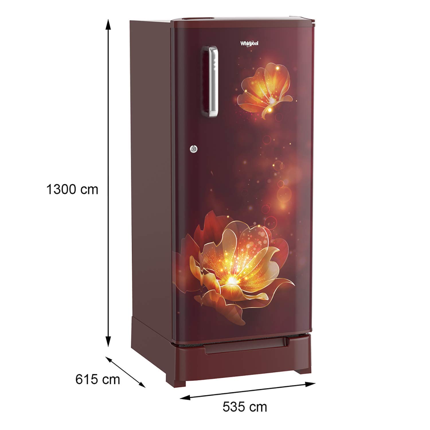 Whirlpool 184 L 3 Star Direct-Cool Single Door Refrigerator (205 WDE ROY 3S, Wine Radiance-Z) – Elegant Design with Reliable Cooling